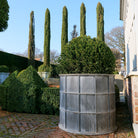 'Sienna' Galvanised Round Planters - Tom's Yard