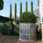 'Sienna' Galvanised Round Planters - Tom's Yard
