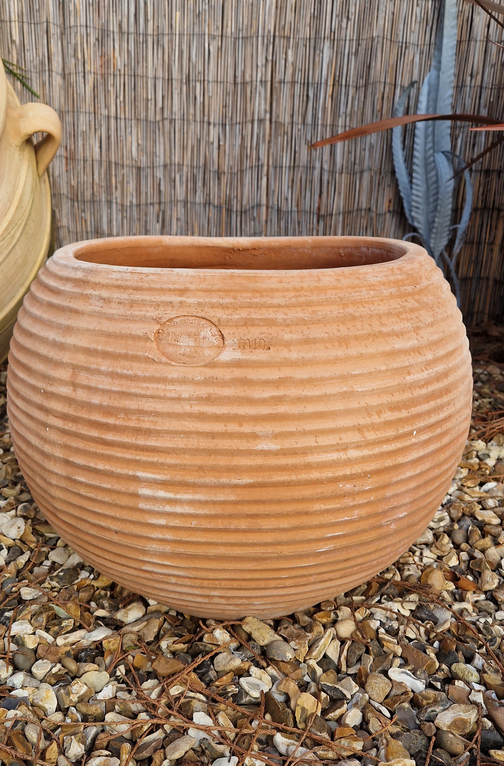 Helios Cretan Terracotta Ribbed Pots - Tom's Yard