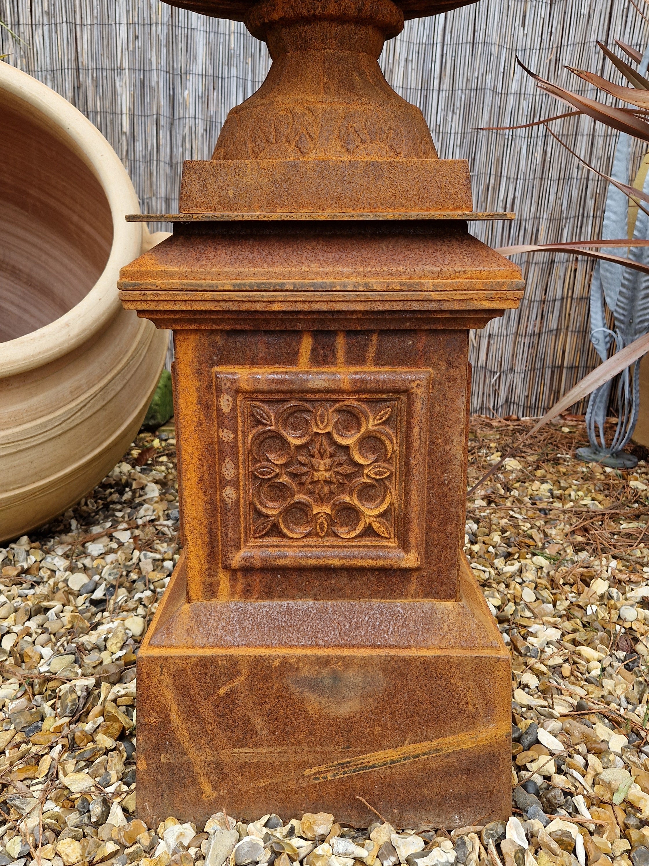 Pair of Shapely Cast Iron Urns - Tom's Yard