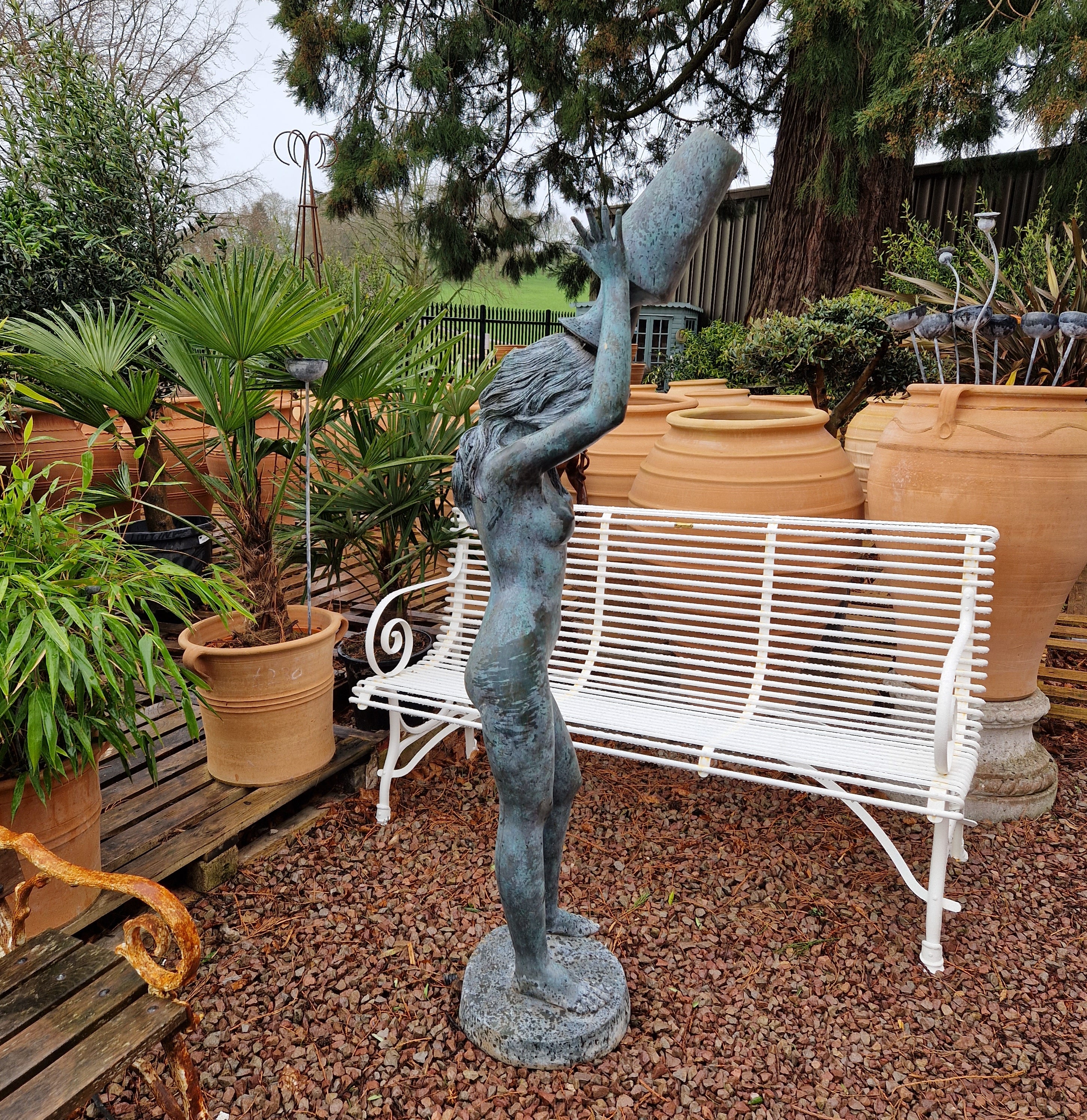 Vintage 'Chiparus' Bronze Garden Statue / Water Feature - Tom's Yard