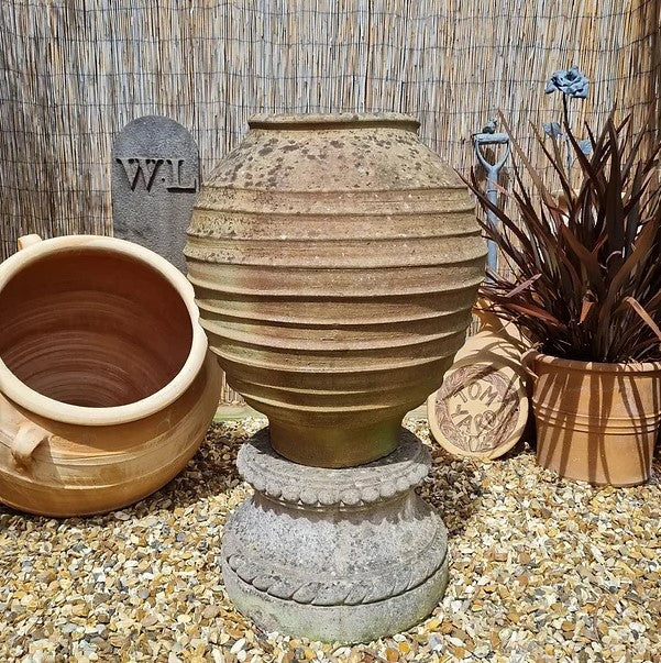 Weathered Cretan Terracotta Pot - Tom's Yard